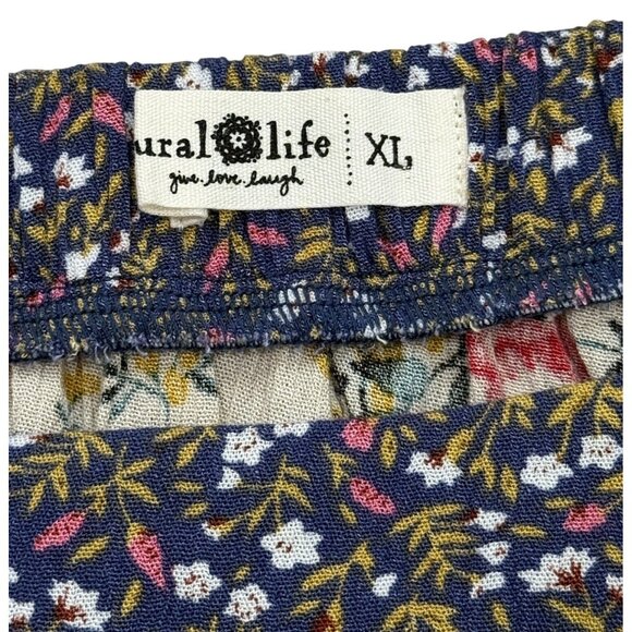 NATURAL LIFE Floral Patchwork Maxi Skirt - Yellow, Cream, Purple - Picture 3 of 6